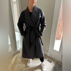 Gray Wool Trench Coat